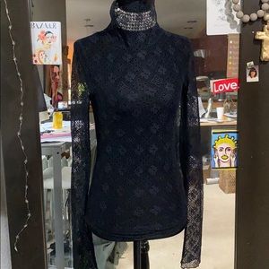 Free People Lace L/S Fitted top